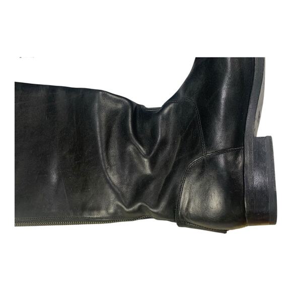 Frye size 9 B Melissa button back riding Black Leather Tall Boots